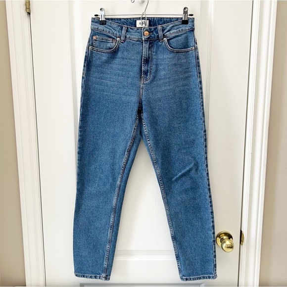 Only Emily High Waist Straight Fit Jeans Medium Blue Denim Size 25 - Picture 6 of 16